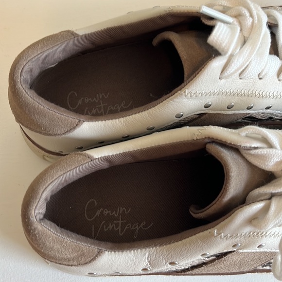 Crown Vintage Kalinda Snakeskin Suede Studded Fashion Sneaker Size 7 - Picture 11 of 12